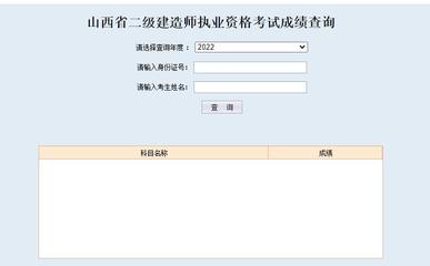 2022山西省二建成绩查询时间已公布